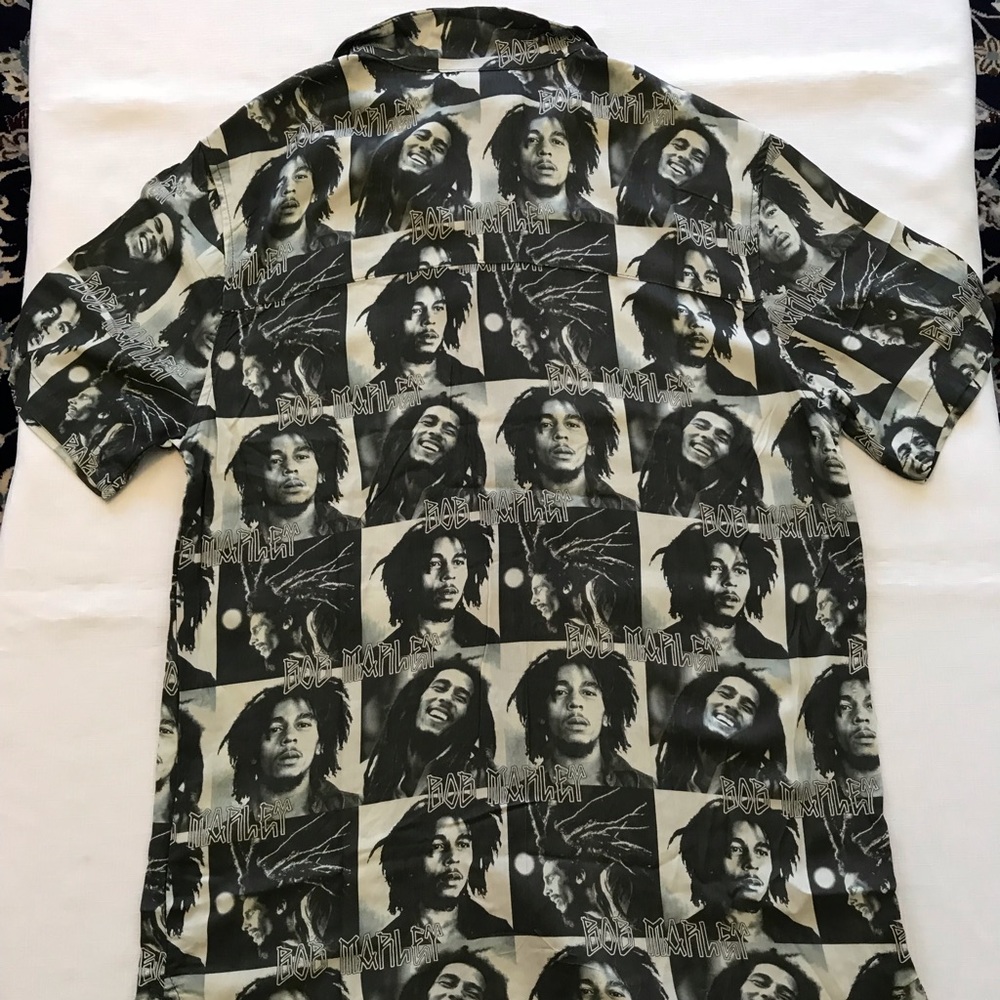 BOB MARLEY Button Down short sleeve shirt NWT NEW - Picture 4 of 11